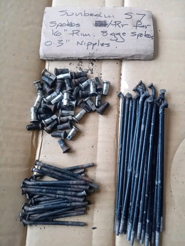 Sunbeam rear used spoke - s7, set